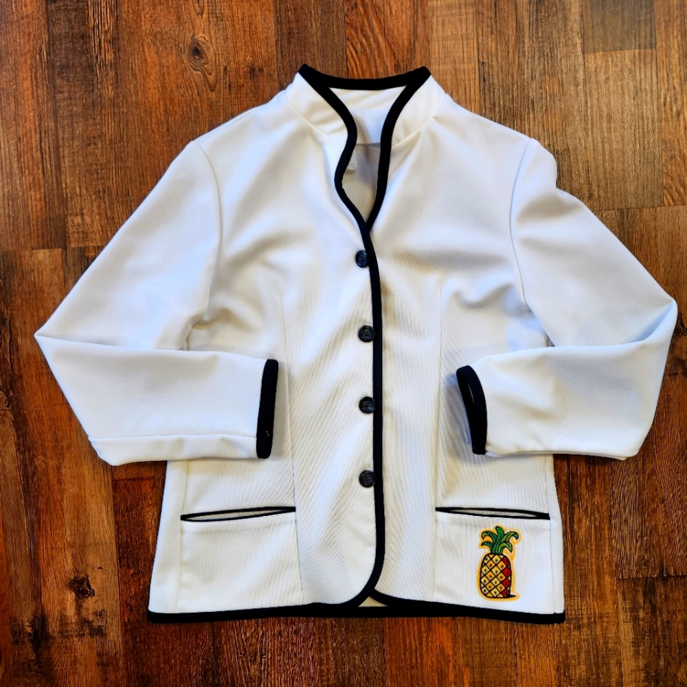 Vintage 70s Pineapple Patch Polyester Jacket - image 1
